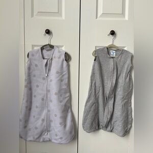 Halo Kids Sleep Sack in Light Gray and Gray Polka Dot